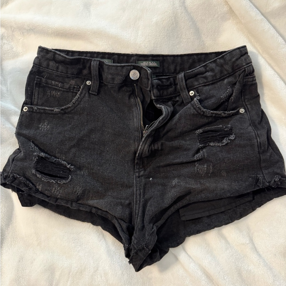 Cute black distressed Jean shorts